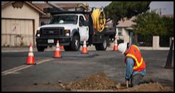 Gas line repairs in the Peace Country